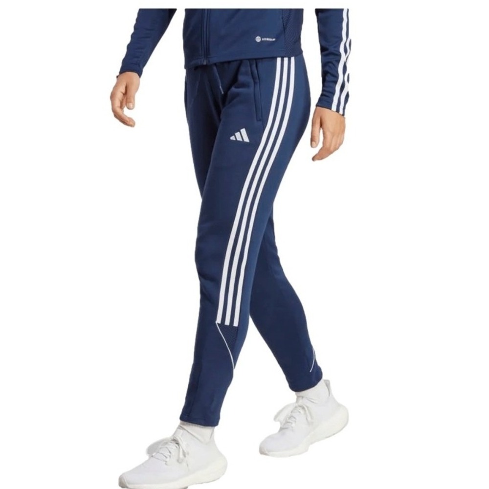 Adidas Tiro 23 League Training Pants Navy Blue White Stripe Women Size Small